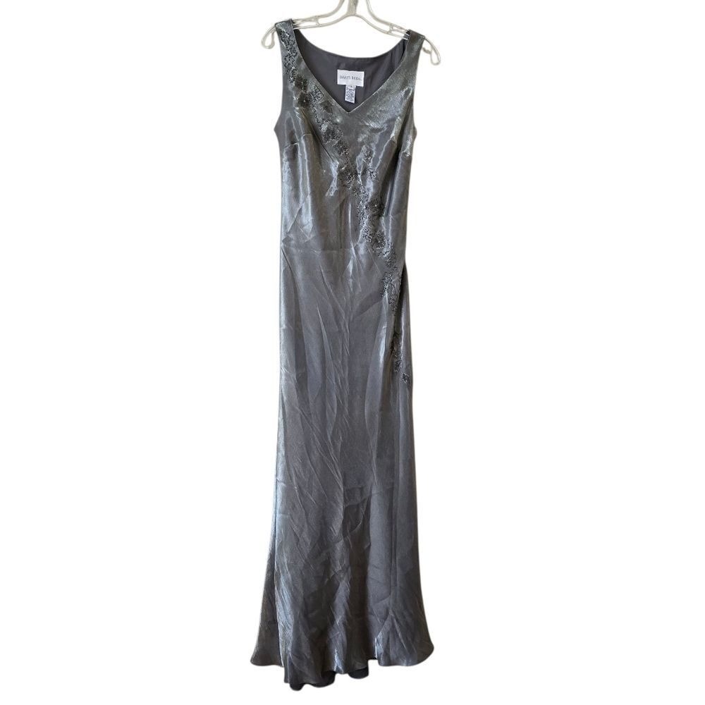DAVID BRIDAL Y2K Womens Maxi Dress Size 14 Embellished Green‎ Fairy Core